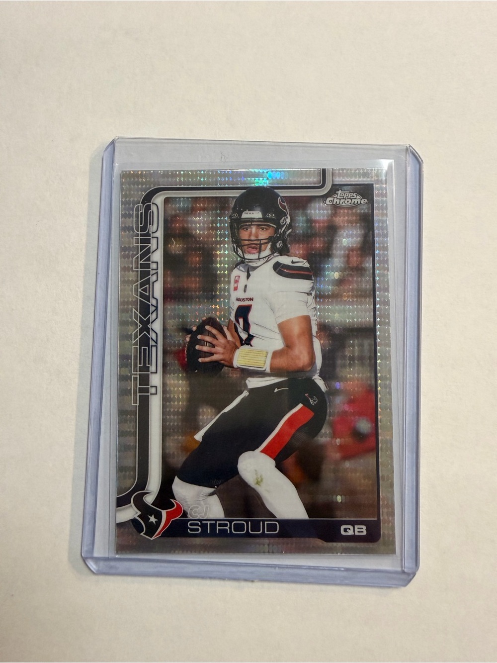 Topps Chrome Houston Texans Silver Football Card
